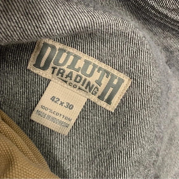 Duluth Trading Jeans Men 42x30  Black Faded Straight 100% Cotton Heavyweight‎ - Picture 9 of 12
